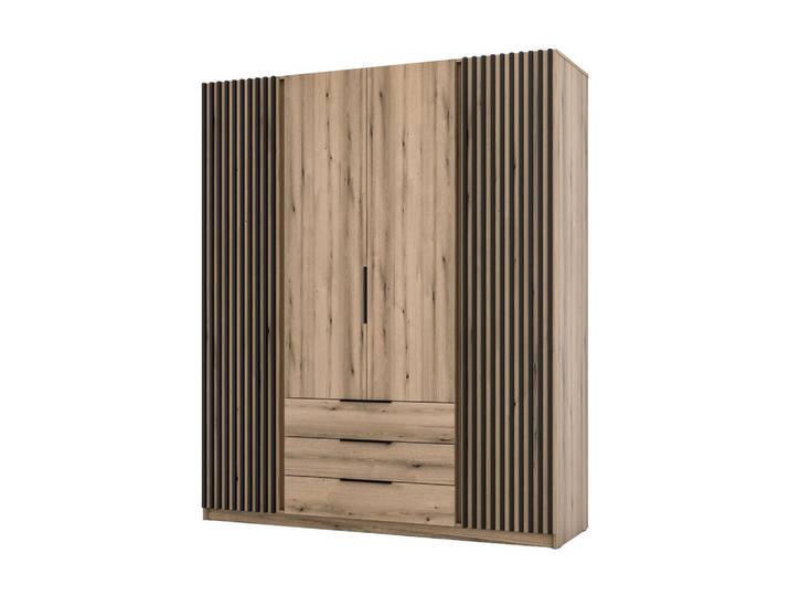 DREHTÜRENSCHRANK CAGLIARI 200/239/61,9cm 4-türig Goldfarben