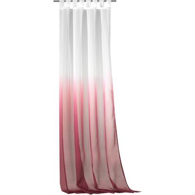 Vorhang WECKBRODT "Maischa, 1 Stück, Schlaufen, transparent, Farbverlauf" Gr. 1, lila (beere), B:140cm H:245cm, Voile, Polyester, Gardinen, Voile, transparent mit Farbverlauf, Gardine, Store