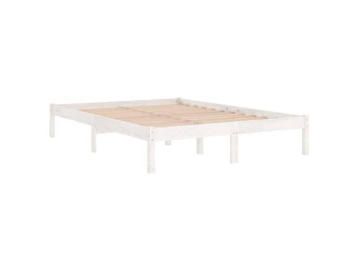 Top sélection Lit Bois Blanc - Cadre de lit - ECOHOME - 2 Places - sans matelas blanc bois massif - 3251