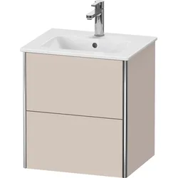 Duravit XSquare Waschtischunterbau Compact, wandhängend, 2 Schubkästen, 510x560x418mm, XS430609191, Farbe: Taupe Matt