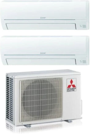 Mitsubishi Electric Condizionatore Climatizzatore Dual Split Inverter R-32 Smart MSZ-HR 9000+12000 BTU R-32 Con MXZ-2HA40VF WiFi Optional 9+12