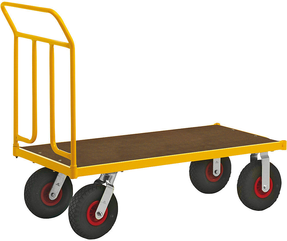 Plattformwagen KM144, LxBxH 1336 x 650 x 1090 mm, 2 Lenk- und 2 Bockrollen, ab 2 Stk Kongamek