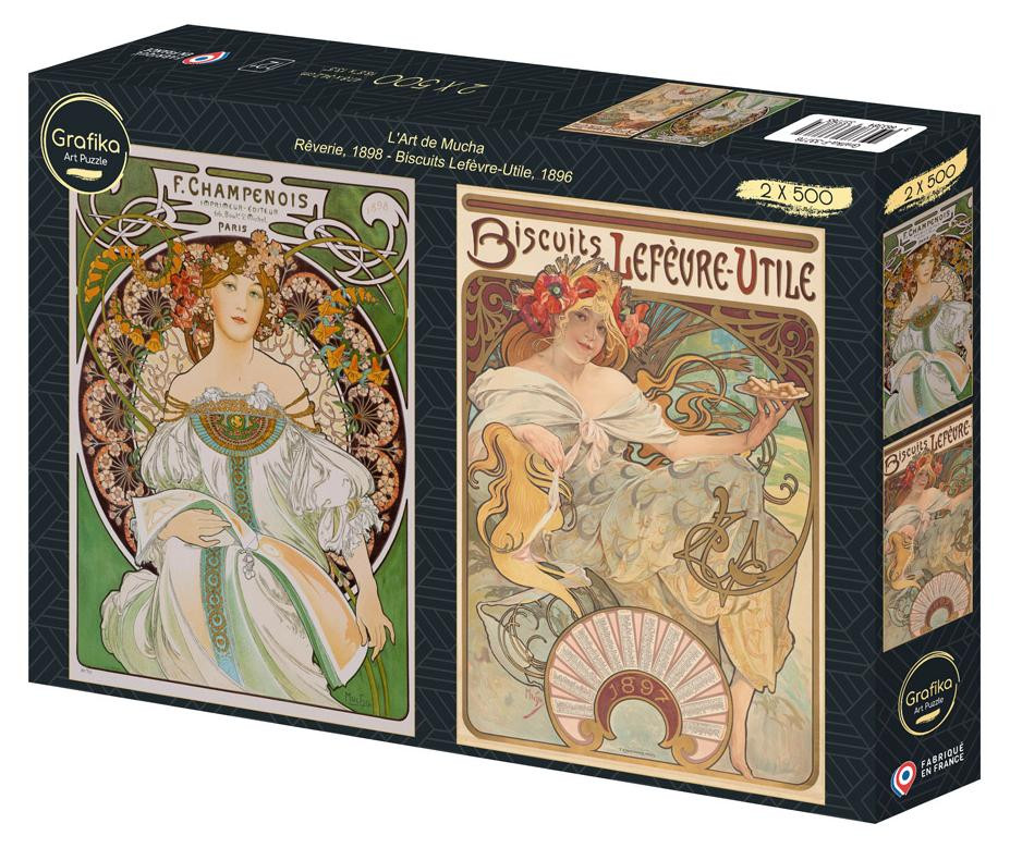 Set van 2 Grafika puzzels van 500 stukjes: Reverie en Biscuits Lefevre Utile