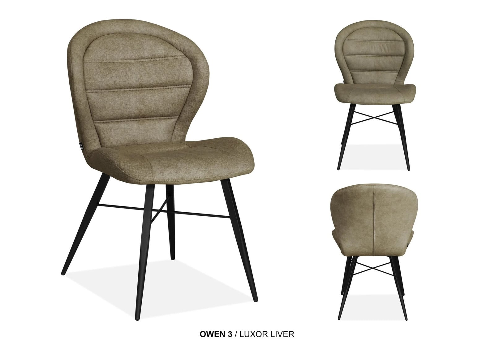 WoonMax Eettafelstoel Owen Poot 3 - Sand/Brown