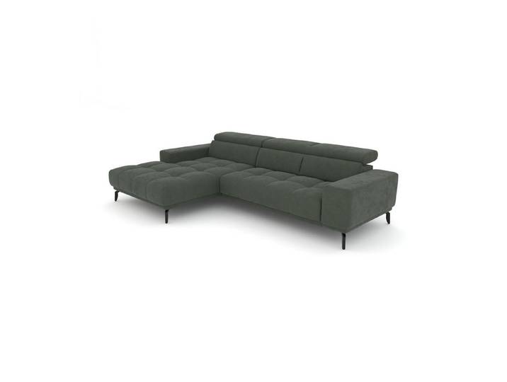 foamnova Ecksofa Uppsala, B 308 cm, mit Recamiere, klappbare Kopfstützen, Bis 6 Sitzplätze, klappbare Kopfstützen