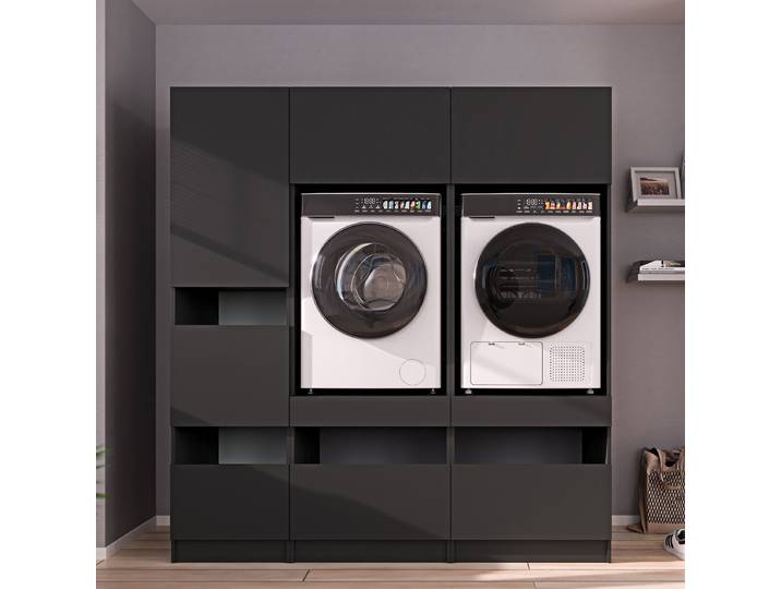HWR Smart Kombi D 186 x 200 x 68cm Grau/Anthrazit