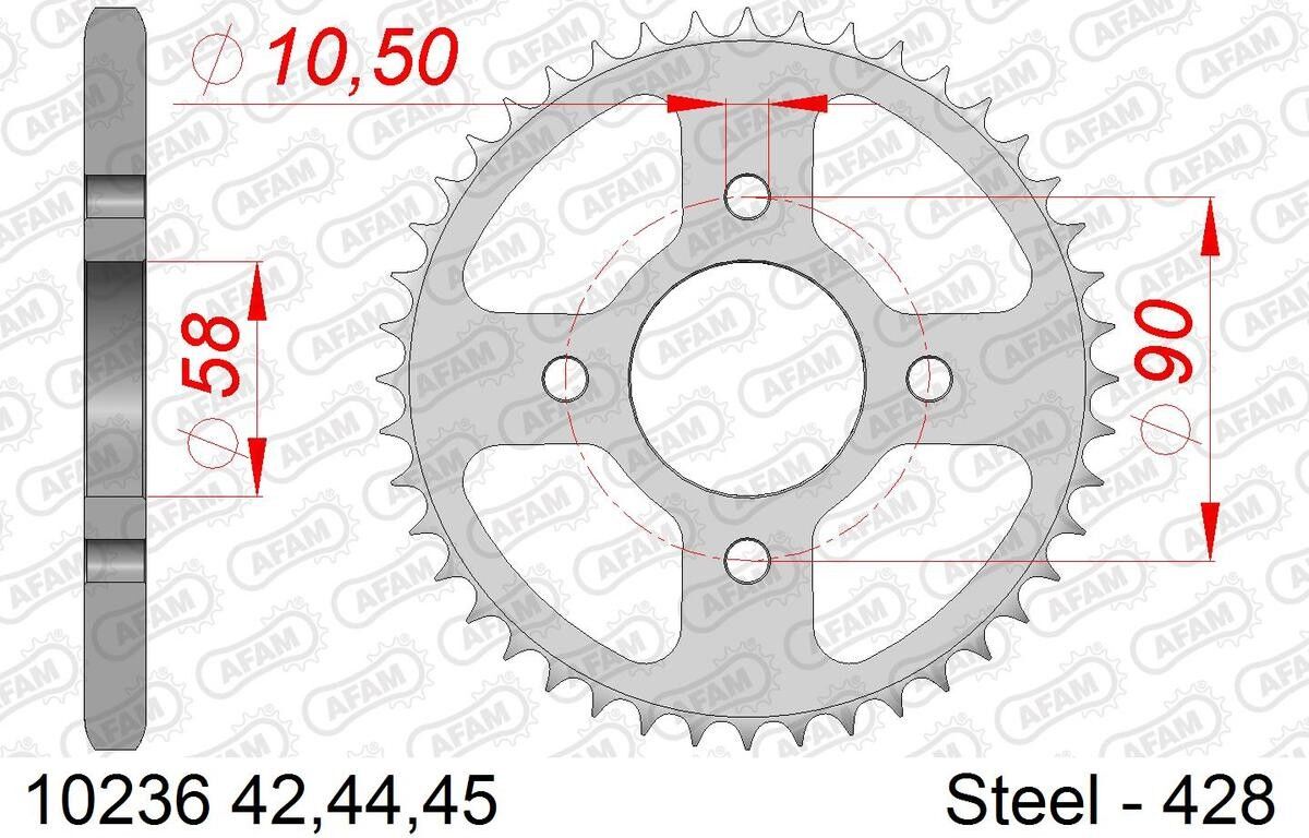 AFAM 10236-44 Chain Sprocket