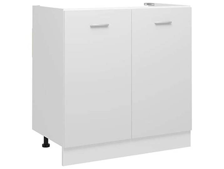 BULANED Spülenunterschrank, Spülenschrank, Unterschrank, Küchenunterschränke, Küchenunterschrank, Spülschrank, Weiß 80x46x81,5 cm Spanplatte