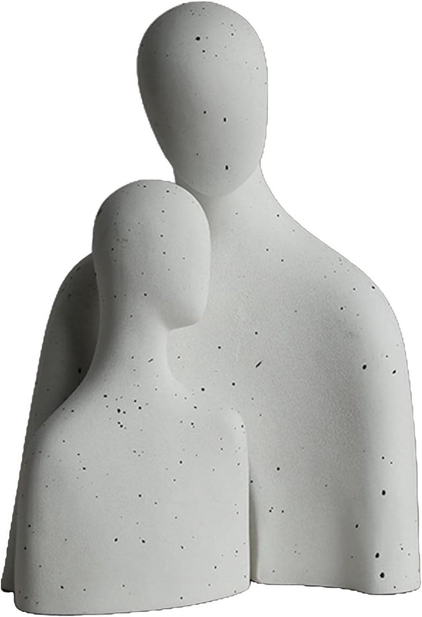 Abstract Gezicht Beeldje - Handgemaakt Keramiek Sculptuur voor Interieur Decoratie