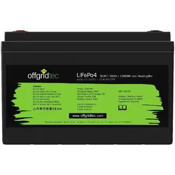 Offgridtec 100Ah 12,8V LiFePo4 Akku 12/100 | Mit BMS und Heizmatte 1280Wh