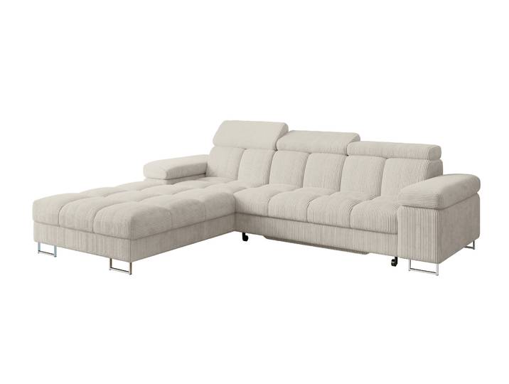 Ecksofa COMA L Cremeweiß - Poso 100