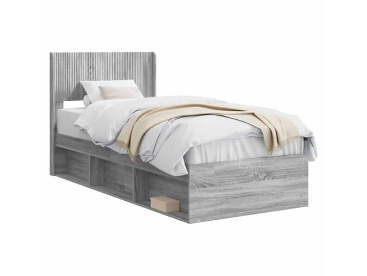 PUGYNBK Bettgestell mit Stauraum und Kopfteil Hochwertiges Holz, Lattenrost, ohne Boxspring, Reinigung mit feuchtem Tuch, einfache Montage