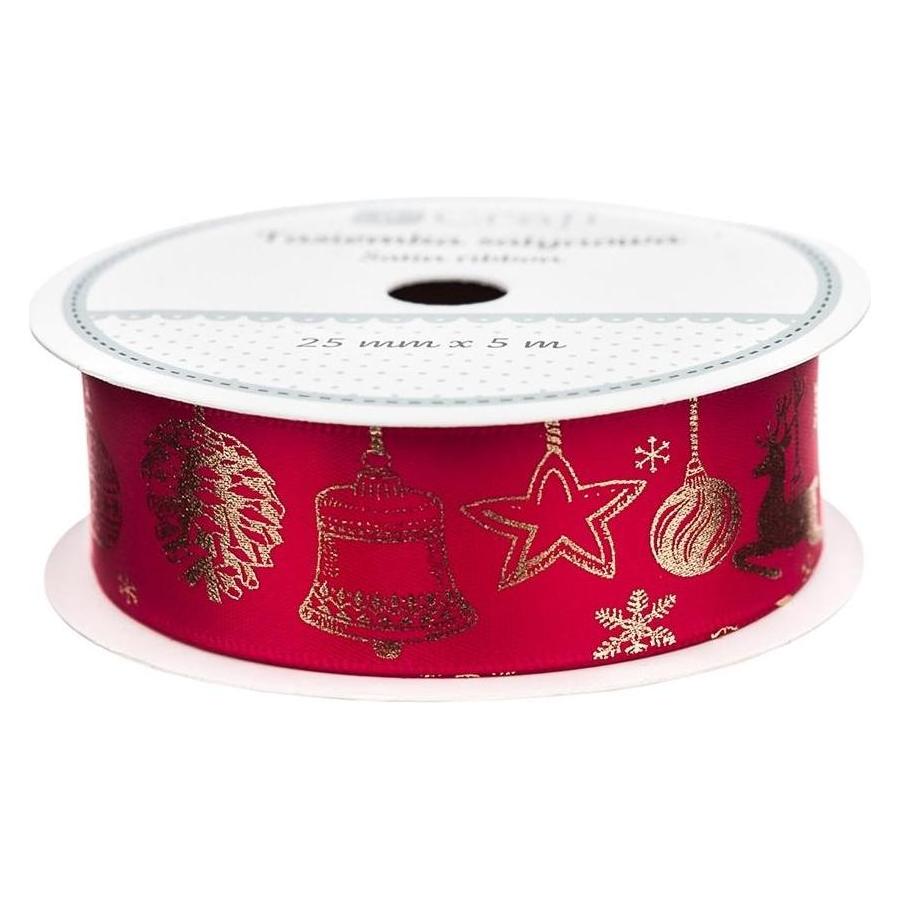 DP Craft Rotes Satinband 25mmx5m (48994373)