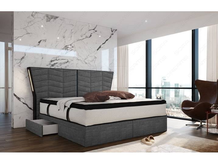 Boxspringbett Novara Stoff