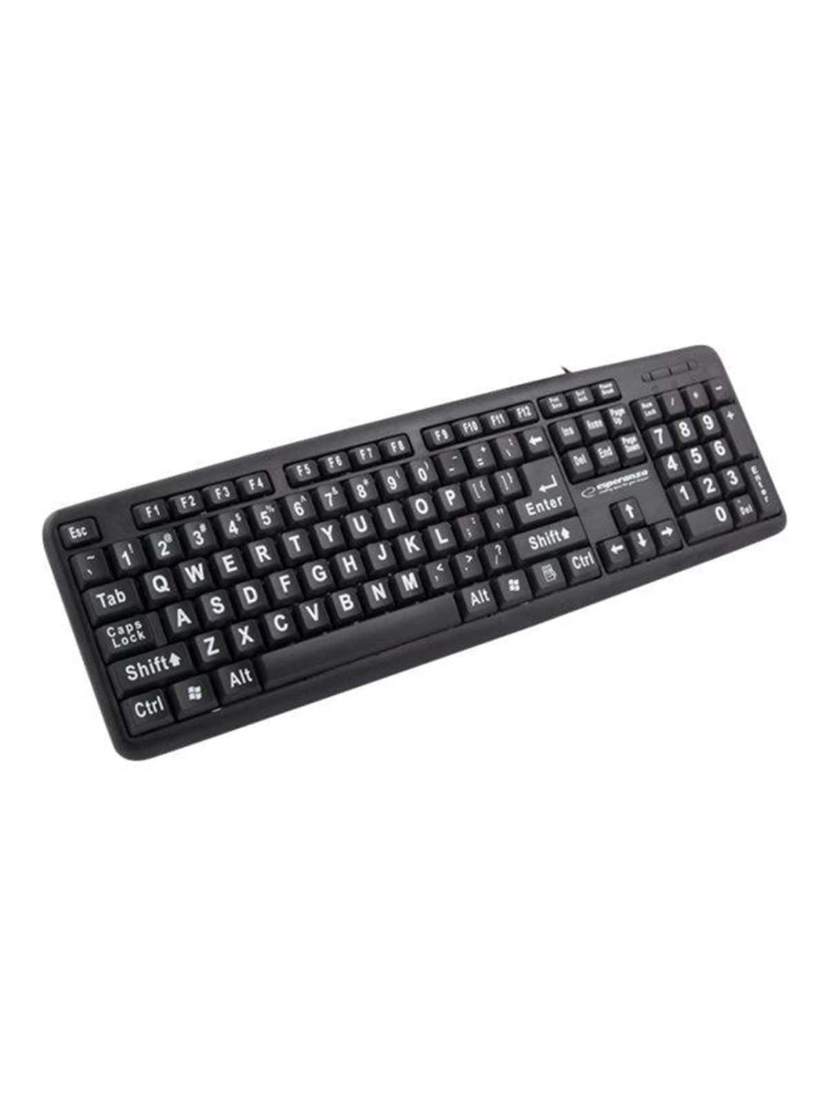 Esperanza USB KEYBOARD WITH CAPITAL LETTERS FLORIDA - Tastatur - Schwarz