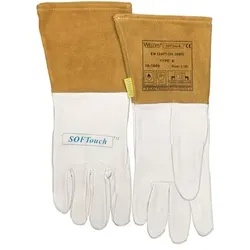 Weldas, Schutzhandschuhe, Schweisserhandschuhe Grösse M (8,5) natur/orange EN 388, EN 12477, EN 1149-2 (8.5)