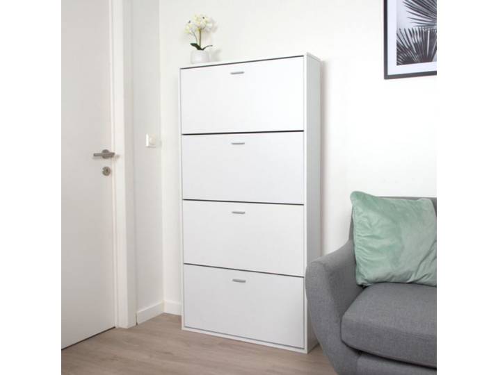 Milton & Oldbrook Armoire à Chaussures Maribor Blanc