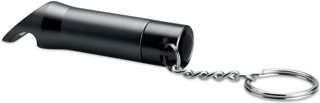 Lampe torche porte-clés personnalisé en métal LITOP noir