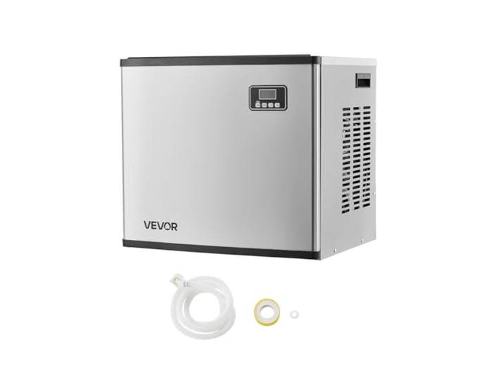 VEVOR kommerzielle Eismaschine – Kopf, 181,4 kg/Tag Edelstahl-Eismaschine mit Selbstreinigung, zeitgesteuerter Eisherstellung, einstellbarer Dicke, für Restaurants Bars Cafés Hotels – nur Kopf