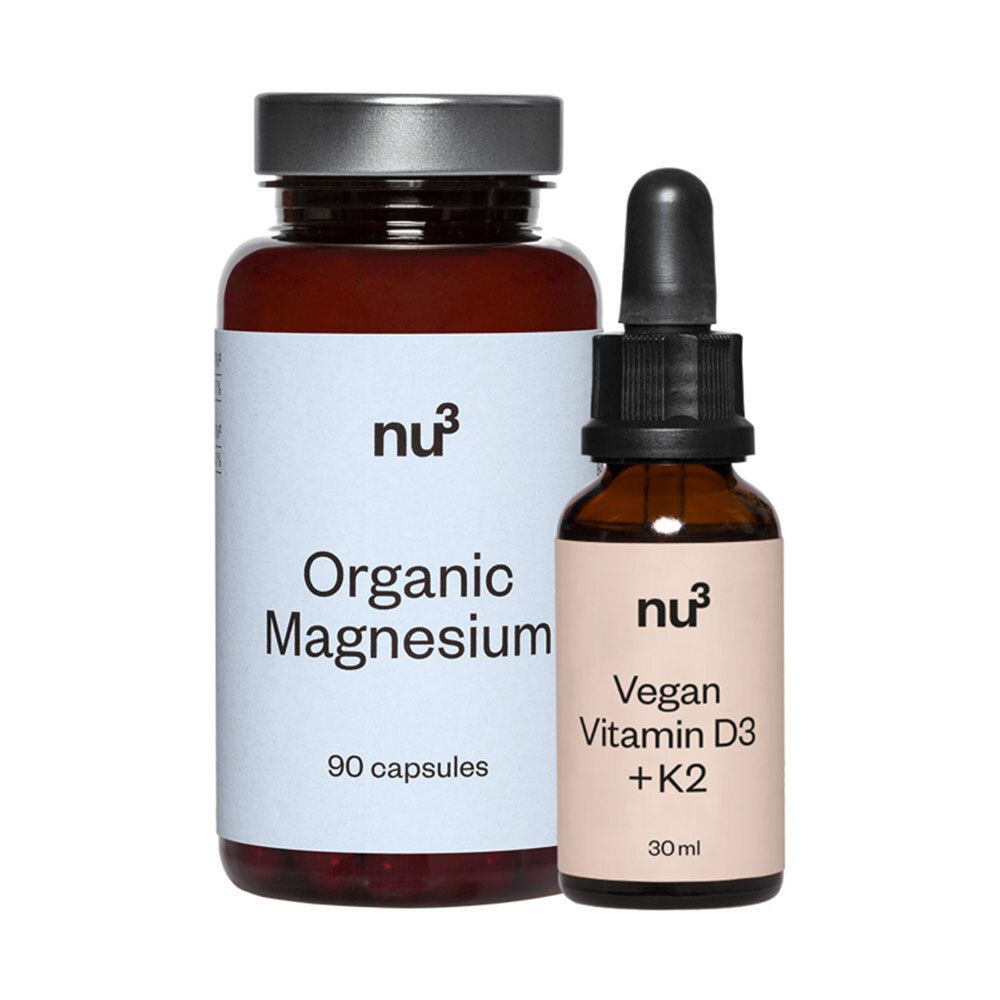 Bio Magnesium + nu3 Vegan Vitamin D3/K2 1 St Set