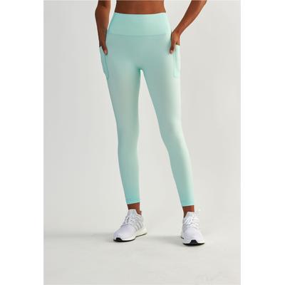 Trainingstights BESHAPED "Lift Me Up", Damen, Gr. S, US-Größen, grün (mint), 90% Nylon, 10% Elasthan, unifarben, lang, Hosen, mit atmungsaktiver Eigenschaft