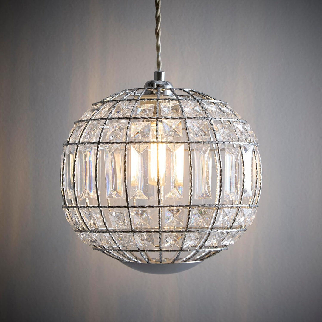 Fairmont Park Aarthi 1 - Light Chrome Pendant Chrome 24cm H X 25cm W