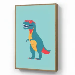NACHTTISCHLAMPE MIT AKKU Dinosaurier - Blau - Sonnenbrille 70x100 cm