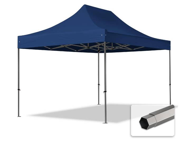 TOOLPORT 3x4\,5 m Tonnelle pliante Acier\, PES 750\, bleu