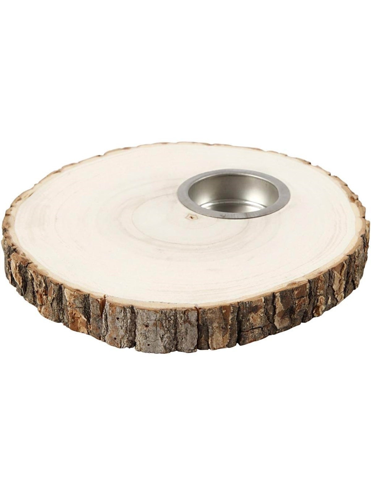 Creativ Company Wooden Disc Tea Light Holder 14-16cm