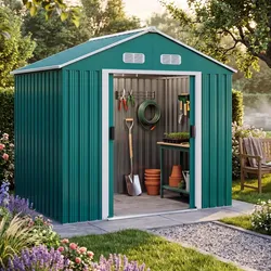 GARDEBRUK® XL Metall Gerätehaus mit Fundament Gartenhaus