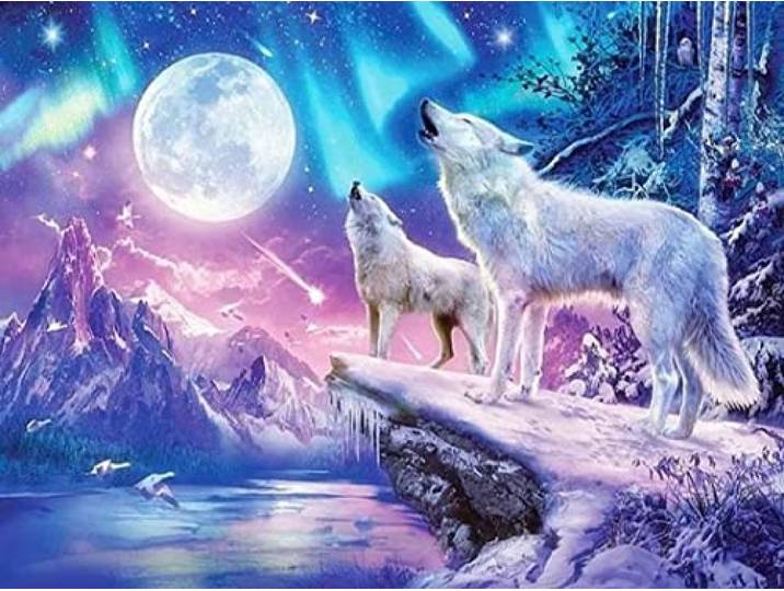 ISO TRADE Diamond Painting Diamant Schilderij Decoratie Kruissteek 16137 Wolf