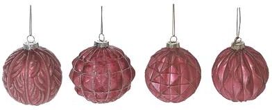IH Casa Decor Glass Acorn Ornament Rose - Set of 12