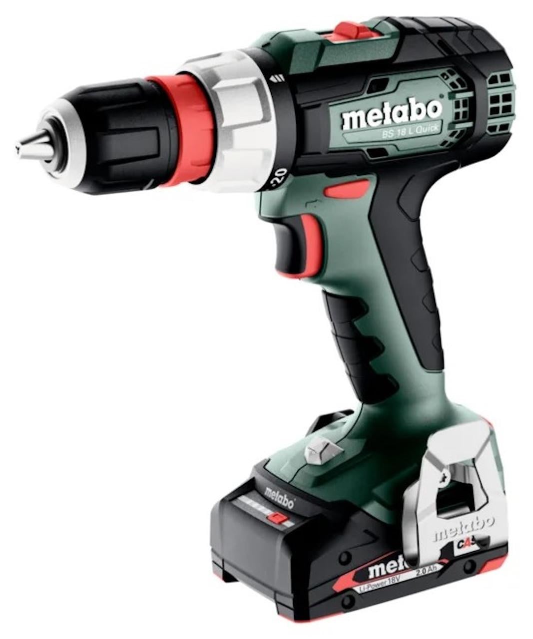 Metabo Accuschroefboormachine BS 18 L Quick inclusief 2x 2 Ah Li-Power accu's, oplader, accessoires en metaBOX