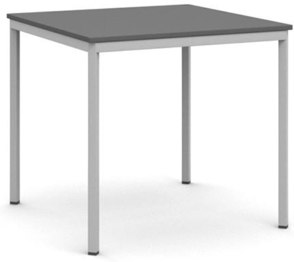 B2B Partner Esstisch BASIC, 80x80 cm, Gestell grau, Graphit
