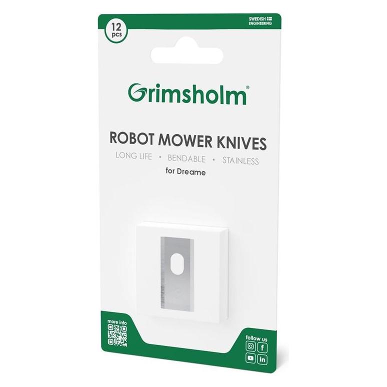 Grimsholm knivsaet til robotplaeneklippere Dreame/Mova 12 stk. (Mähroboter) (7333272011577)