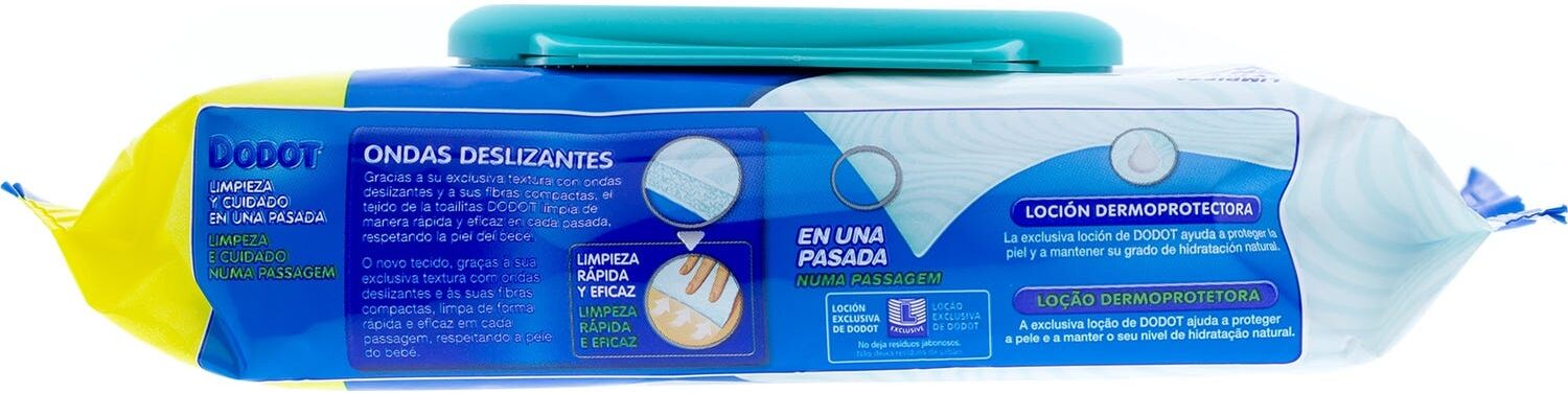 dodot Azul toallitas humedas bebé 64uds