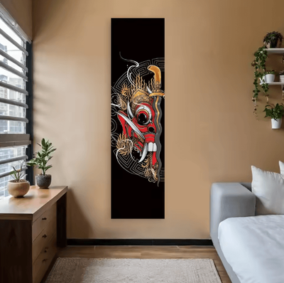 Uplift Curations Japanese Wave Tapestry Red Sun Wall Hanging Aesthetic Ocean Landscape Decor For Bedroom Living Room bu 1