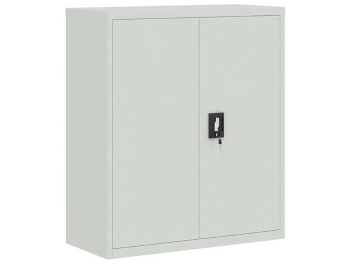 HBBMGYD Aktenordner, Stahl, Grau, 90 x 40 x 105 cm, mit verstellbaren Abschließbarer Schrank, Aktenordner, robuster Stahl, pflegeleicht, Wandbefestigung inklusive