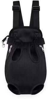 Uplift Picks Breathable Mesh Pet Carrier Backpack Hands Free Front Carrier For Cats And Small Dogs black m