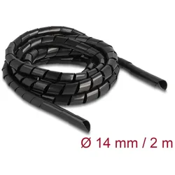 DELOCK Spiralschlauch flexibel 2 m x 14 mm schwarz