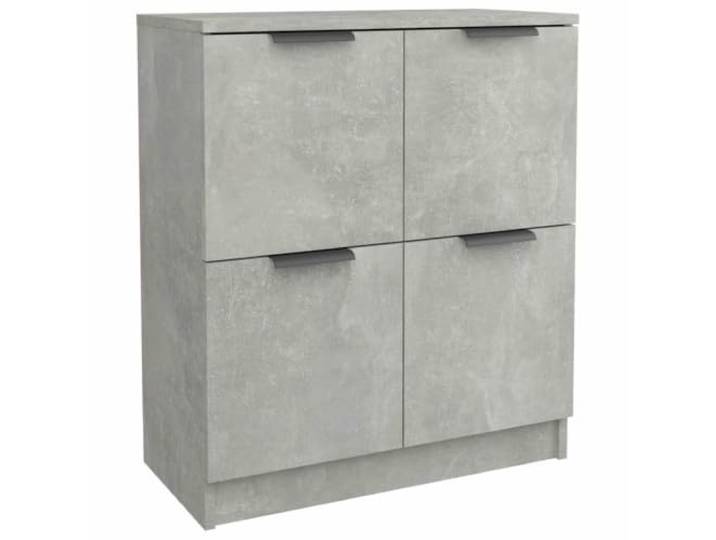 Kaorsrow Sideboard Betongrau 60x30x70 cm Kommode Anrichte Kompakter Beistellschrank mit 4 Türen für Wohnzimmer und Flur. Bietet praktischen Stauraum und eine stabile Oberfläche.