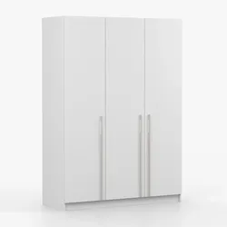 DREHTÜRENSCHRANK ROSA 3D 150/210/55, 3-türig, weiß