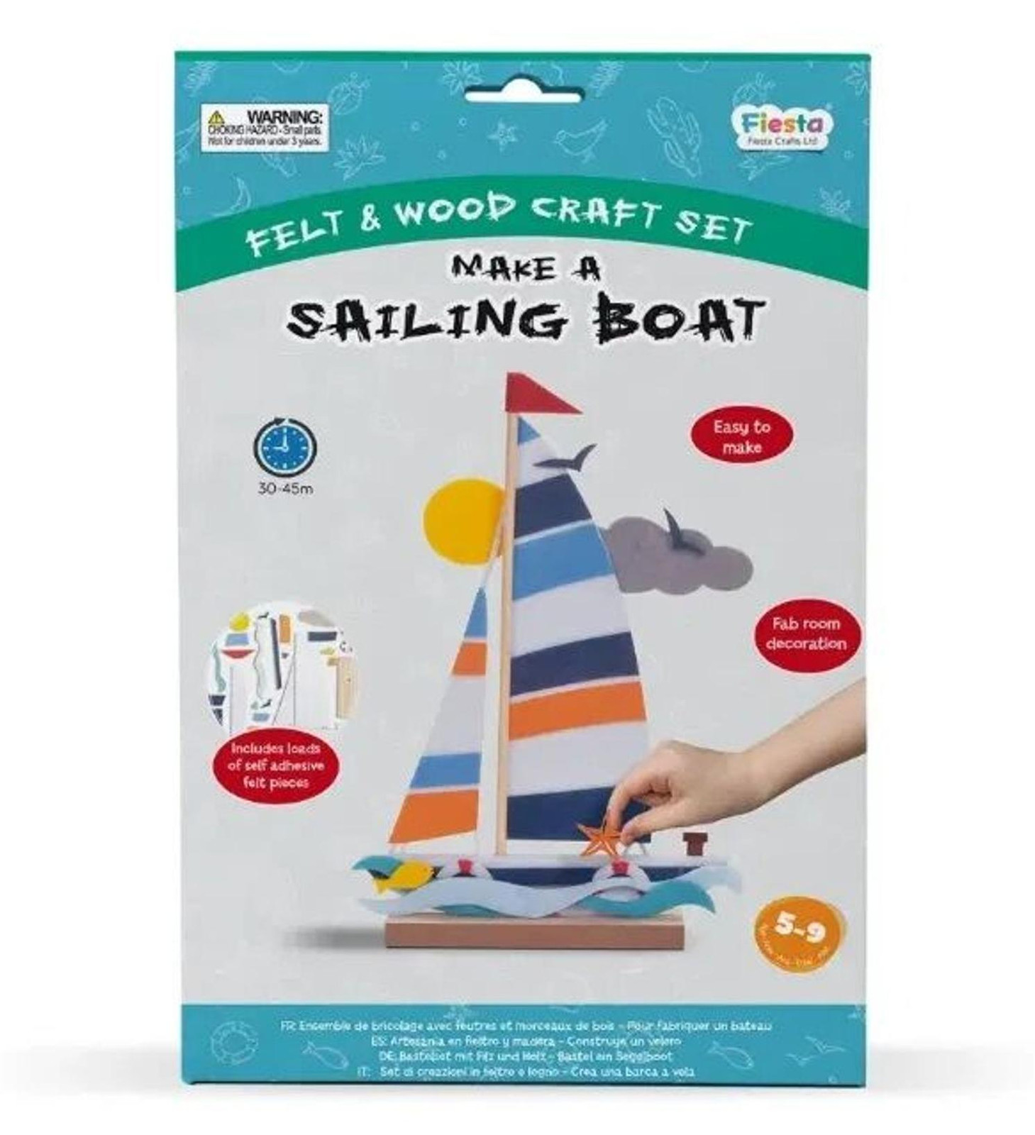 Fiesta Crafts 3D Puzzel Creatieve set Zeilboot