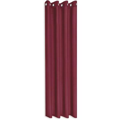 Vorhang GERSTER "Ilia, 1 Stück, Ösen, transparent" Gr. 1, rot, B:140cm H:235cm, Wirkware, Polyester, Gardinen, HxB: 235x140, klasischer Uni Ösenschal