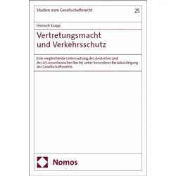Vertretungsmacht und Verkehrsschutz, Fachbücher von Hannah Krapp