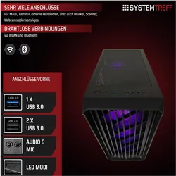 Systemtreff Gaming PC G255049 (1000 GB, 32 GB, AMD Ryzen 7 5800X), PC, Schwarz