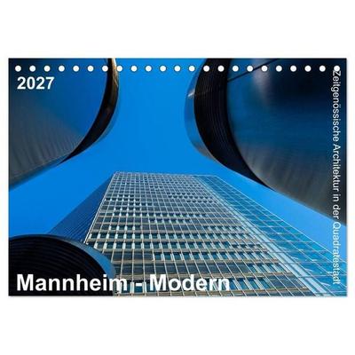 Mannheim Modern. Zeitgenössische Architektur in der Quadratestadt. (Tischkalender 2027 DIN A5 quer), CALVENDO Monatskalender
