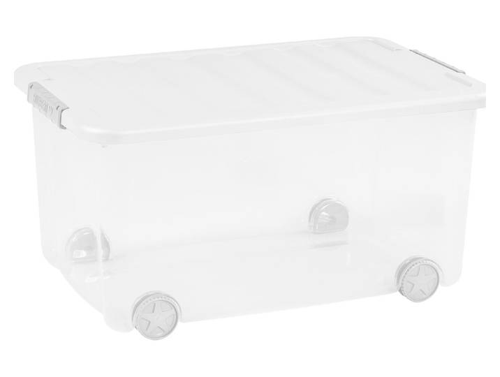 Scotti Box 50L mit Rollen, transparent