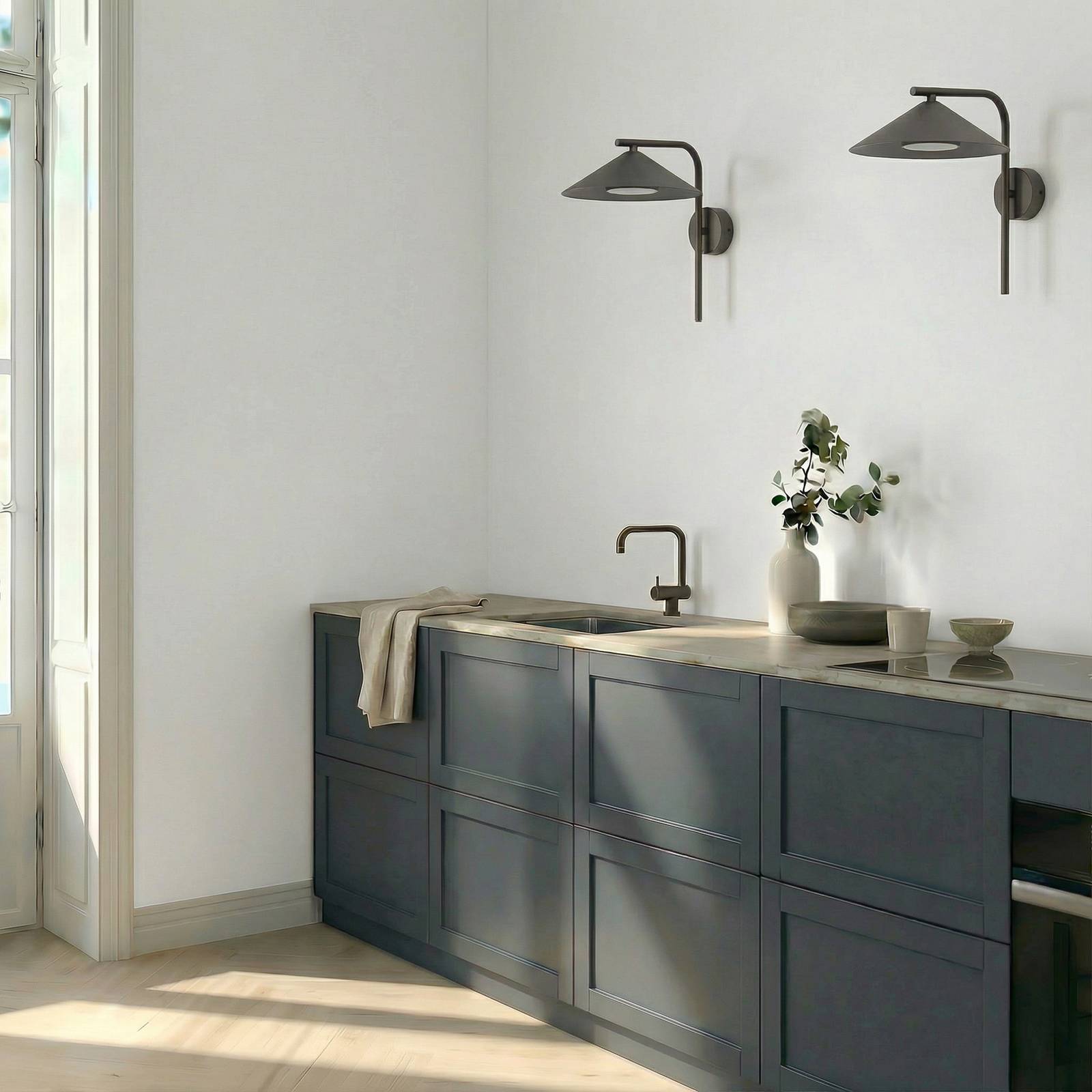 Wandlampe Lume TK Lighting, dimmbar, braun / rost, für Schlafzimmer, Metall, Wandleuchte, Wandlampe Innen