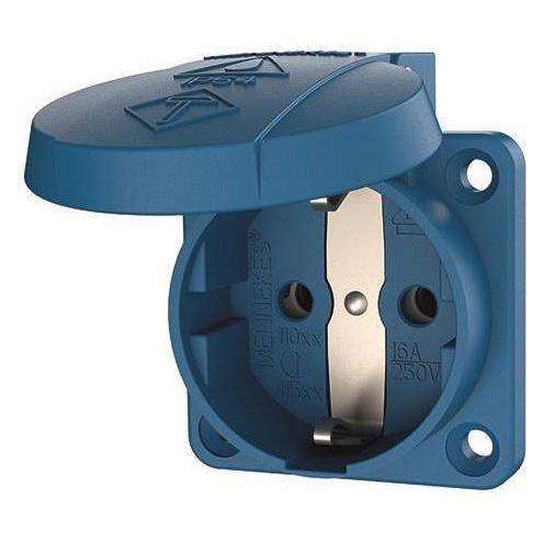 Mennekes 16A2P+E 230V blau 11011 Schuko-Anbau-Steckdose f. Baustromvert (11011)